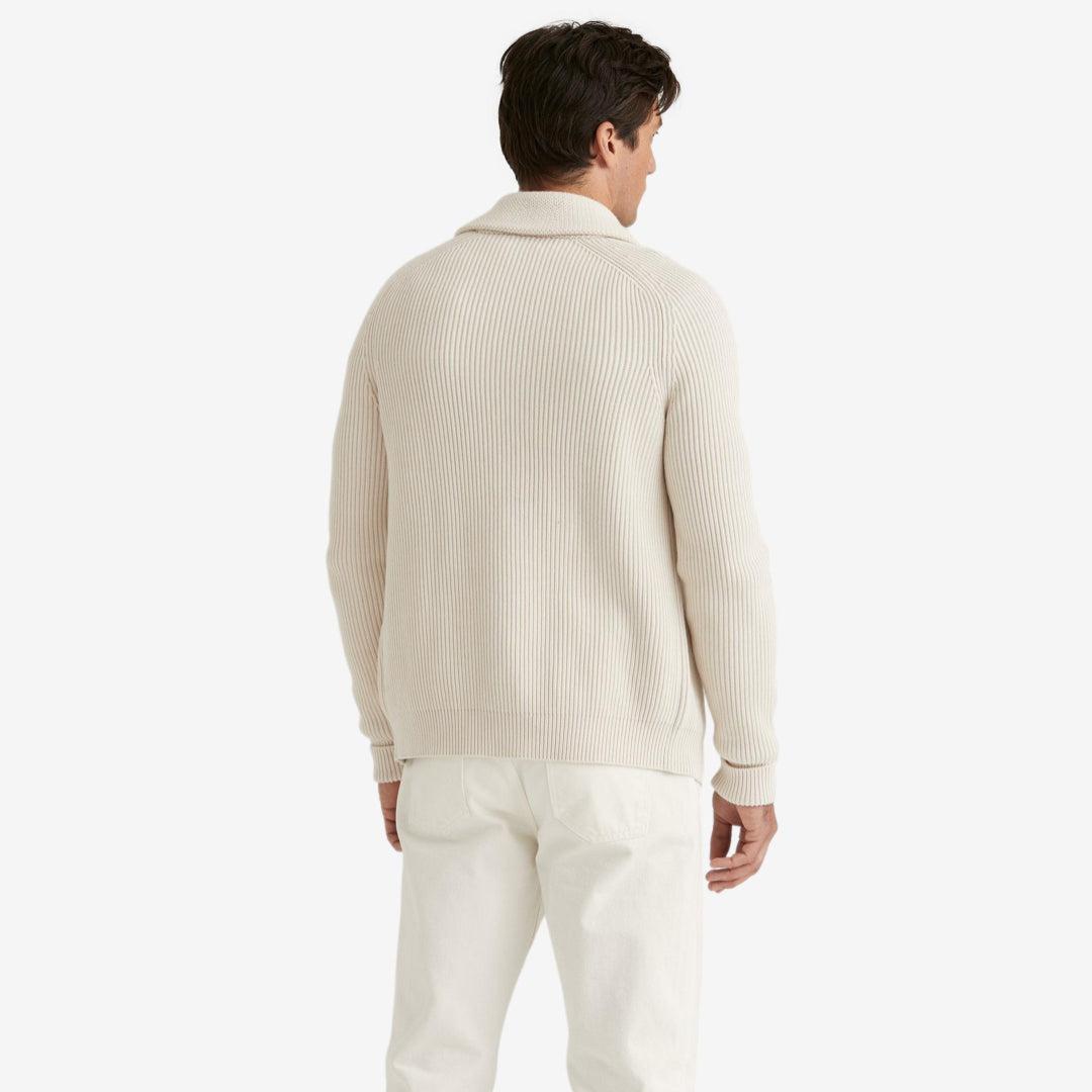 Brayden Shawl Cardigan Offwhite-Genser-Morris Stockholm-phrase3