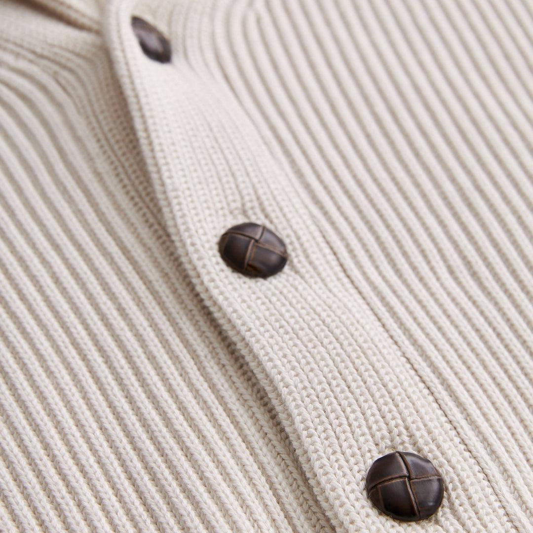 Brayden Shawl Cardigan Offwhite-Genser-Morris Stockholm-phrase3