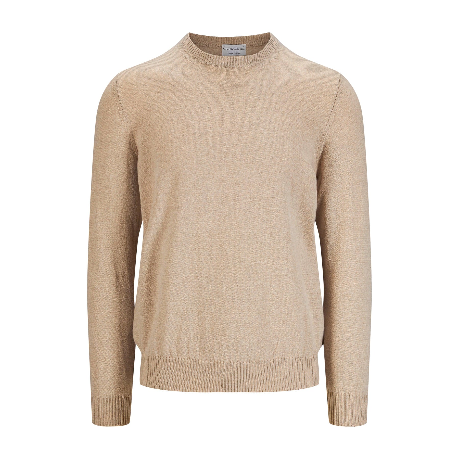 Cashmere Crewneck Sweater Beige-Settefili Cashmere-Phrase