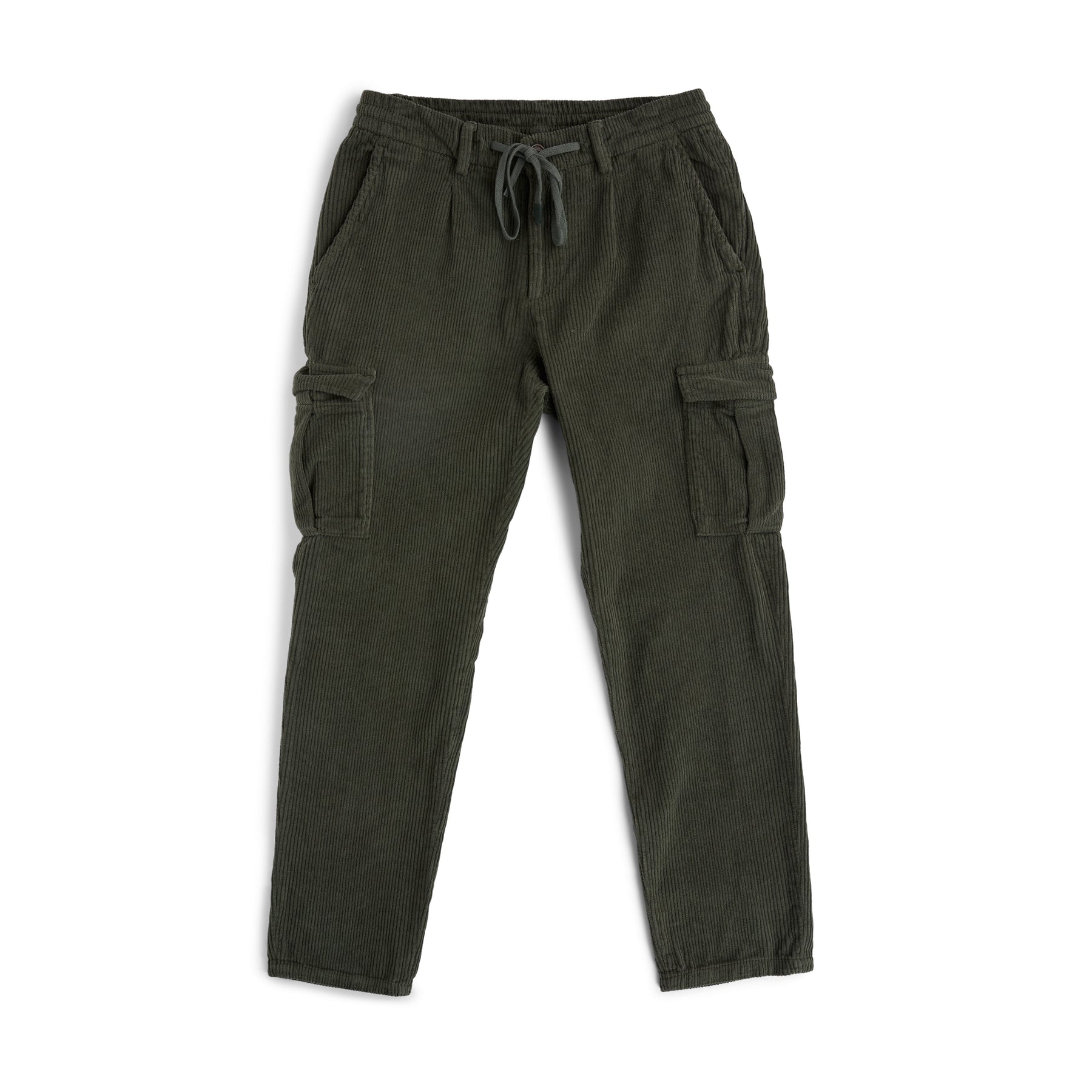 Corduroy Cargo Trousers Green-The Gilli-Phrase