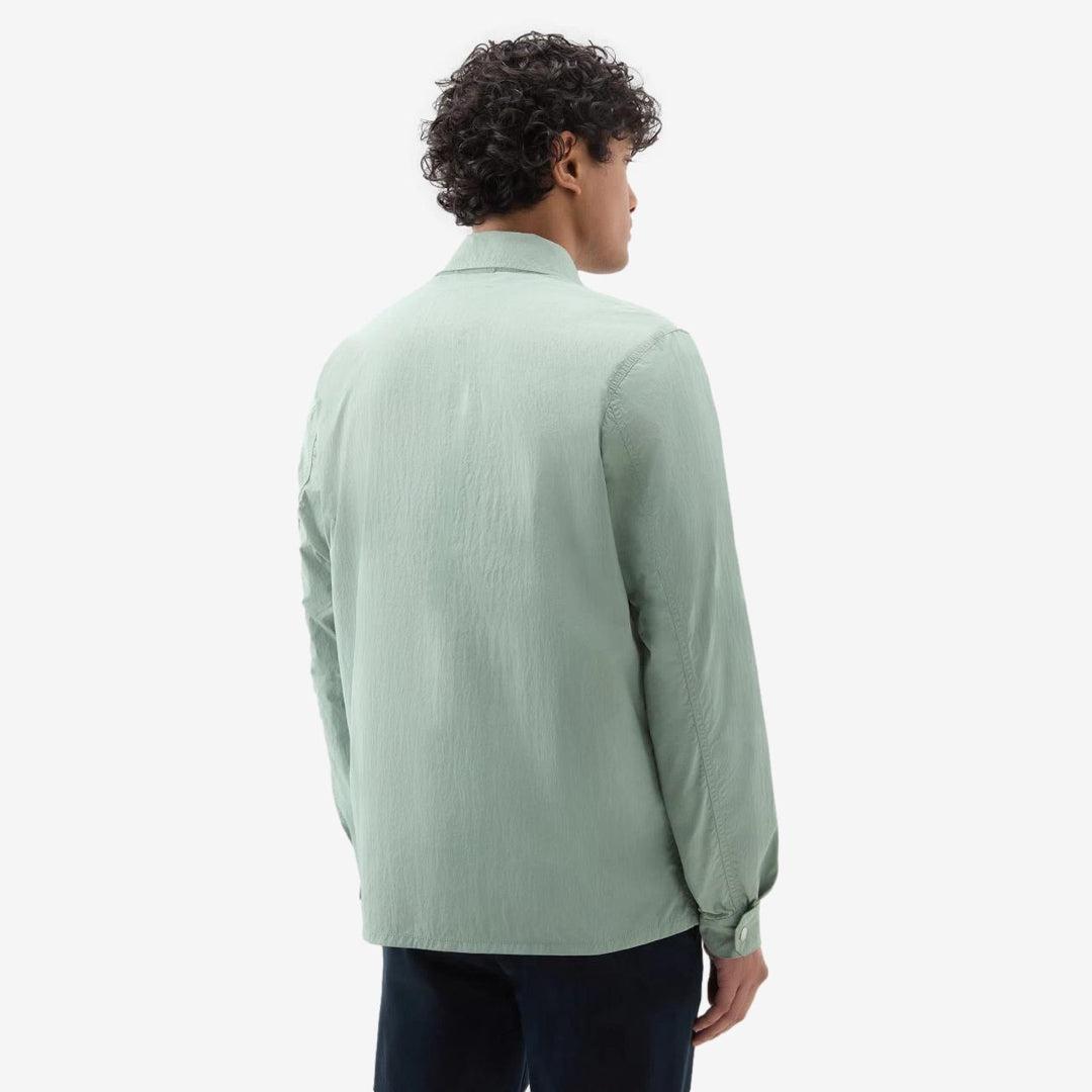 Crinckle Overshirt Sage Green-Woolrich-Phrase