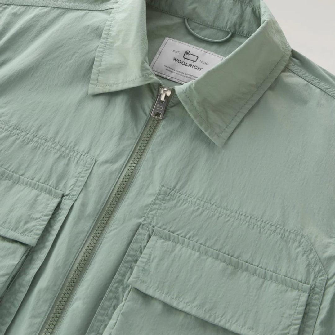 Crinckle Overshirt Sage Green-Woolrich-Phrase
