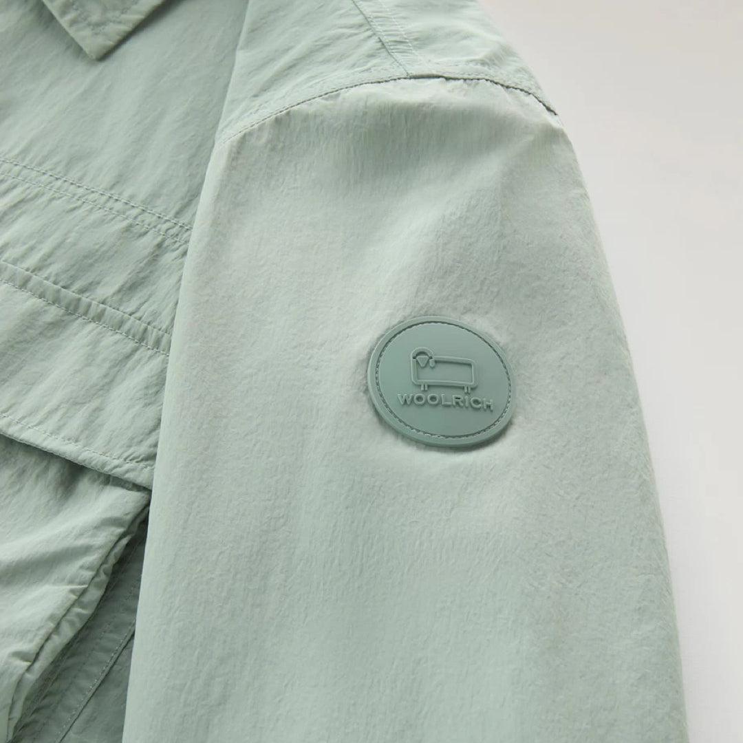 Crinckle Overshirt Sage Green-Woolrich-Phrase