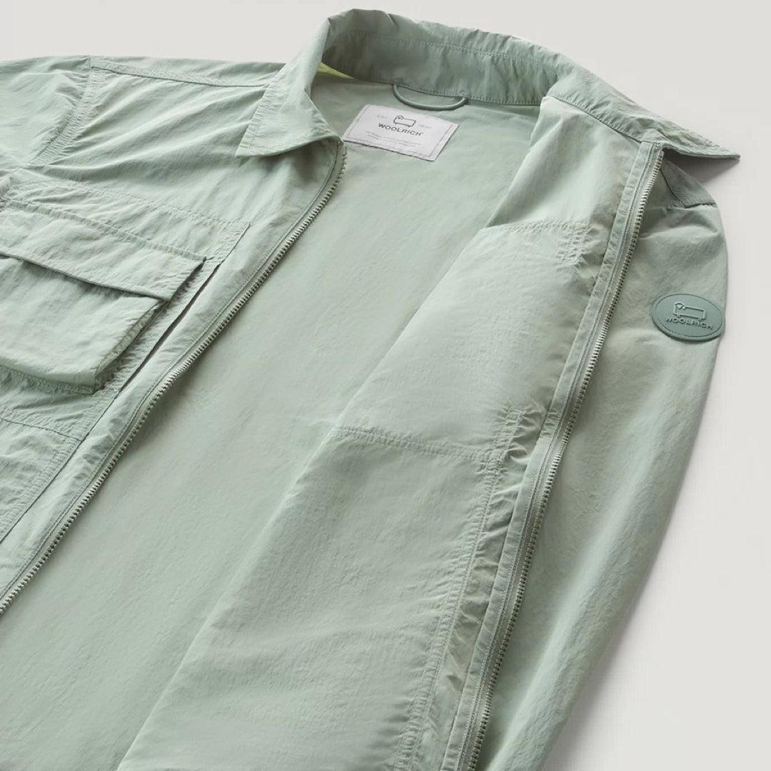 Crinckle Overshirt Sage Green-Woolrich-Phrase