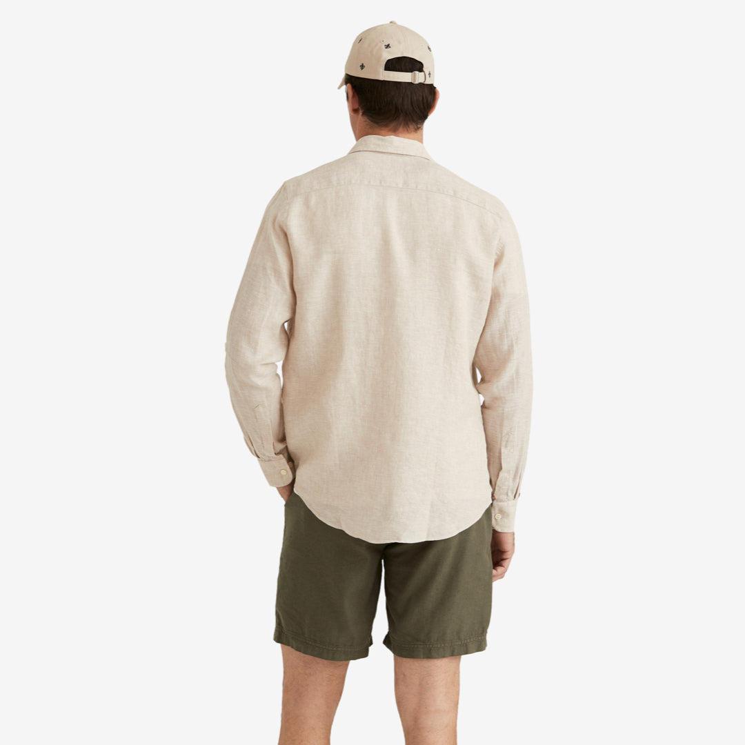Douglas Linen Shirt Khaki-Morris Stockholm-Phrase