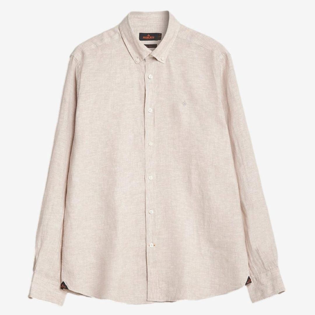 Douglas Linen Shirt Khaki-Morris Stockholm-Phrase