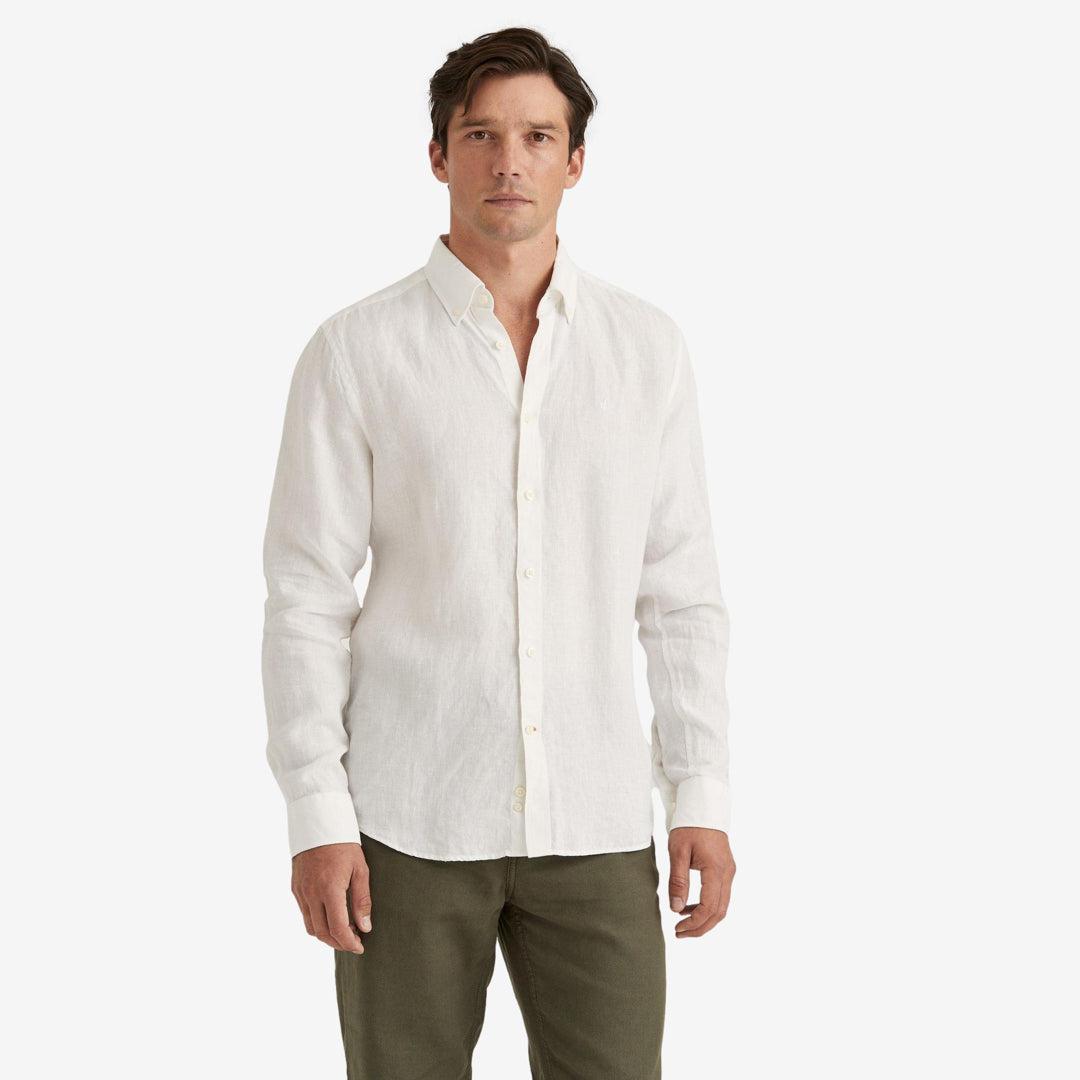 Douglas Linen Shirt White-Morris Stockholm-Phrase