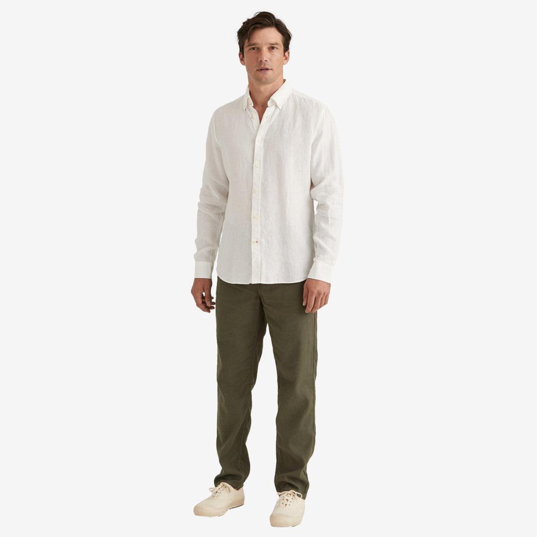 Douglas Linen Shirt White-Morris Stockholm-Phrase