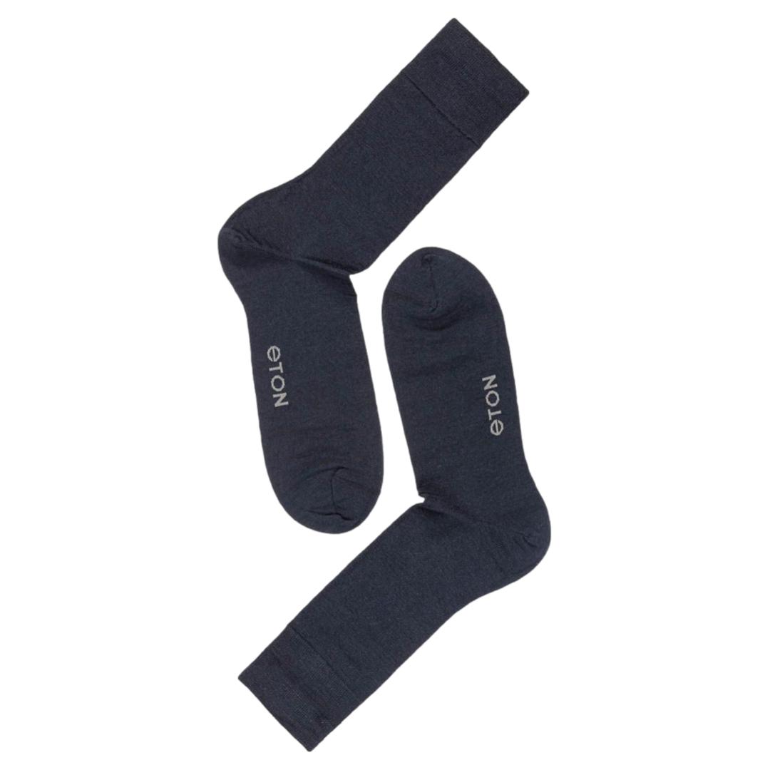 Fine Wool Plain Dark Blue-Eton-Phrase