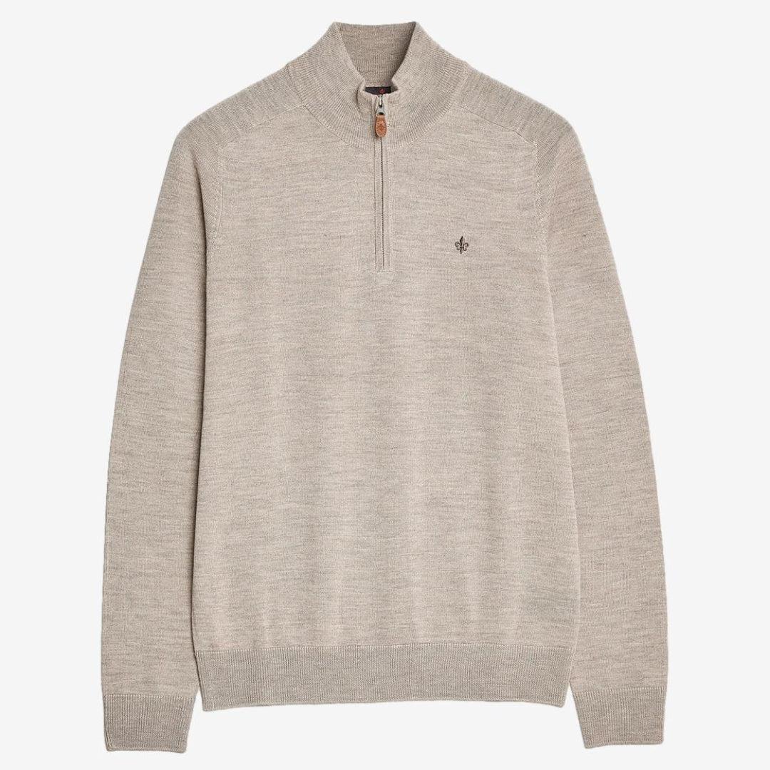 John Merino Half Zip Khaki-Morris Stockholm-Phrase