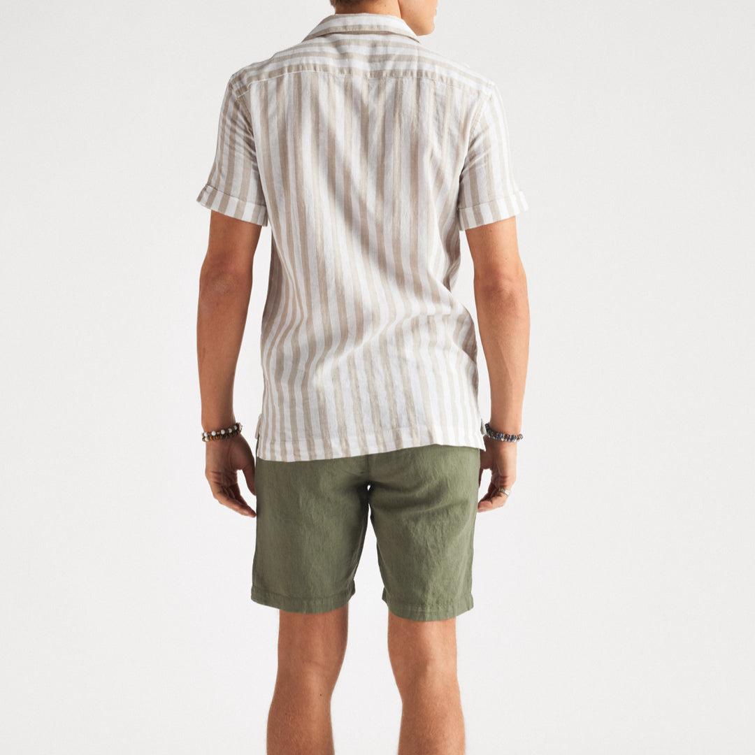 Cotton/Linen Shorts Olive-The Gilli-Phrase