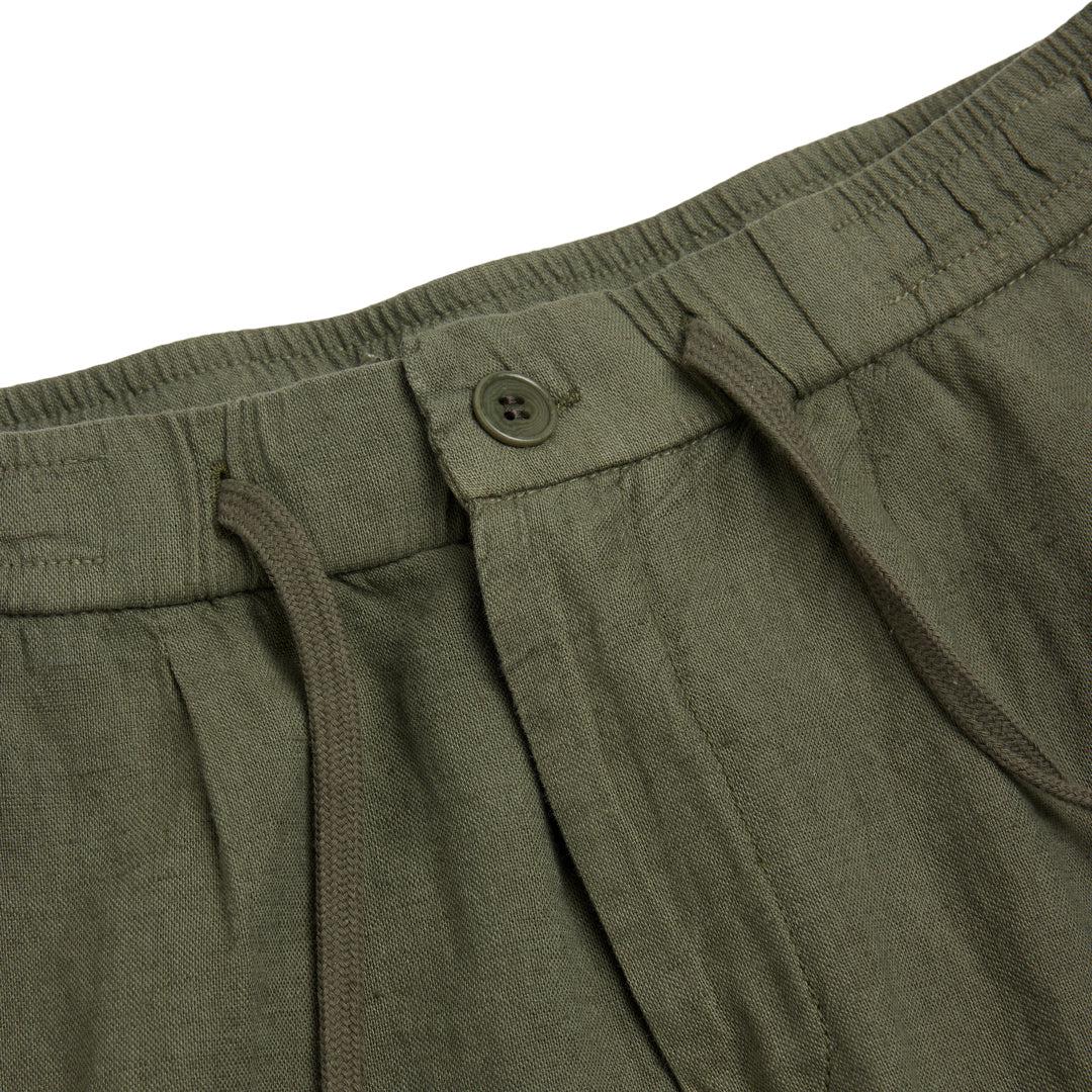 Cotton/Linen Shorts Olive-The Gilli-Phrase