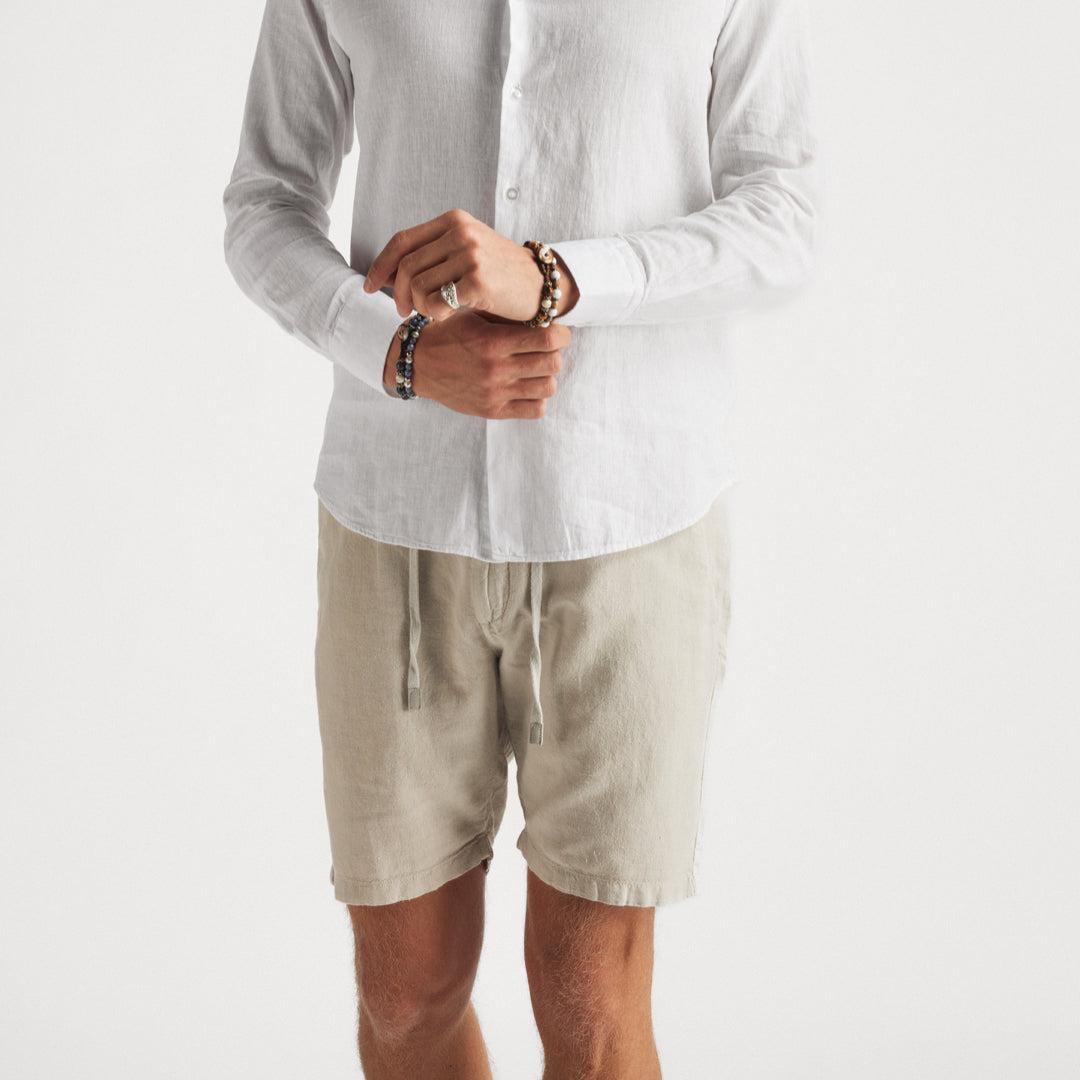 Cotton/Linen Shorts Sand-The Gilli-Phrase