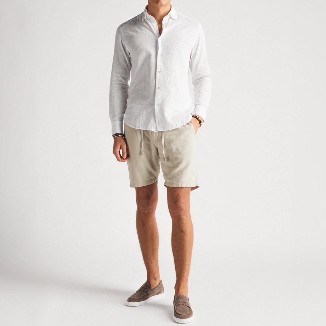 Cotton/Linen Shorts Sand-The Gilli-Phrase