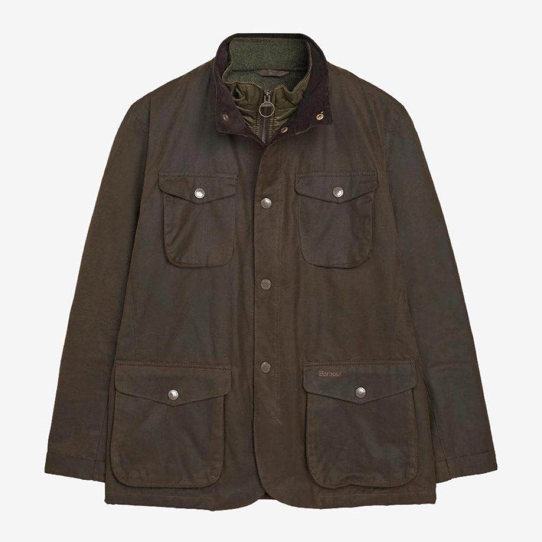 Ogston Wax Jacket Olive-Barbour-Phrase