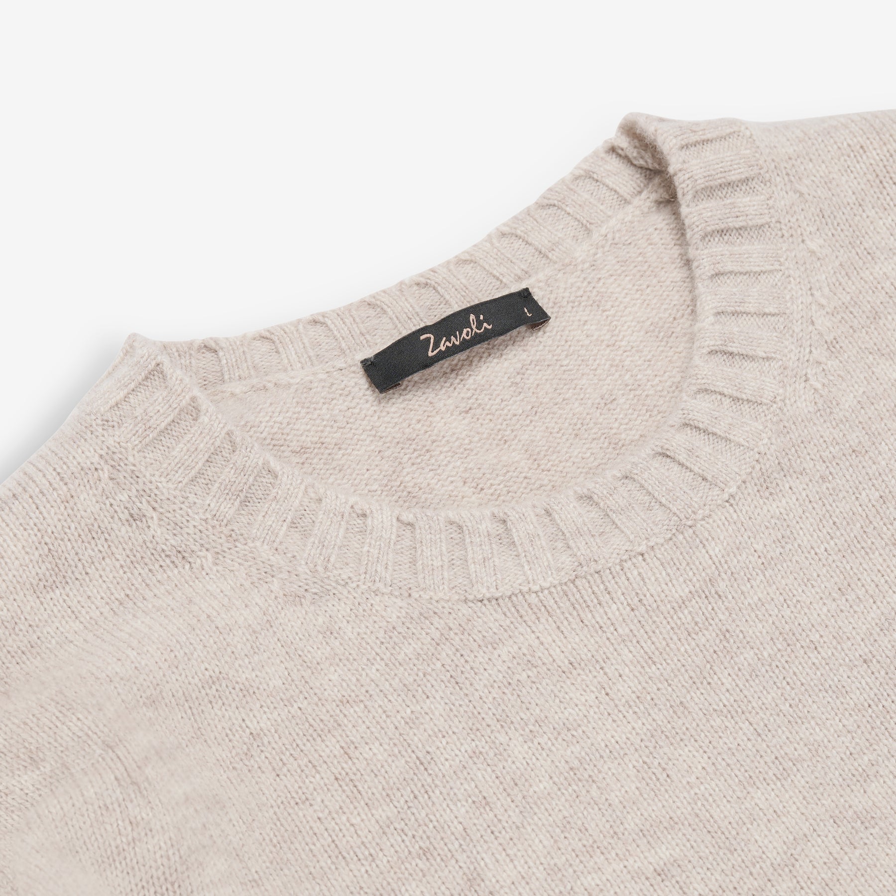 Rifredo Wool/Cashmere O-Neck Porridge-Zavoli-Phrase