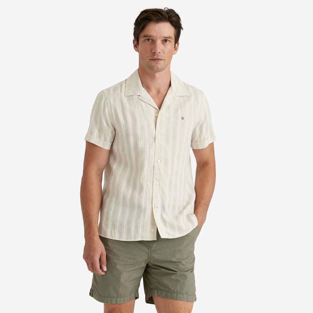 Printed Short Sleeve Shirt Offwhite-Morris Stockholm-Phrase