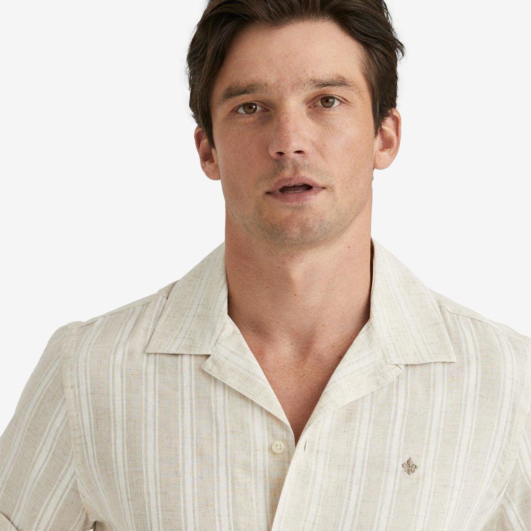 Printed Short Sleeve Shirt Offwhite-Morris Stockholm-Phrase