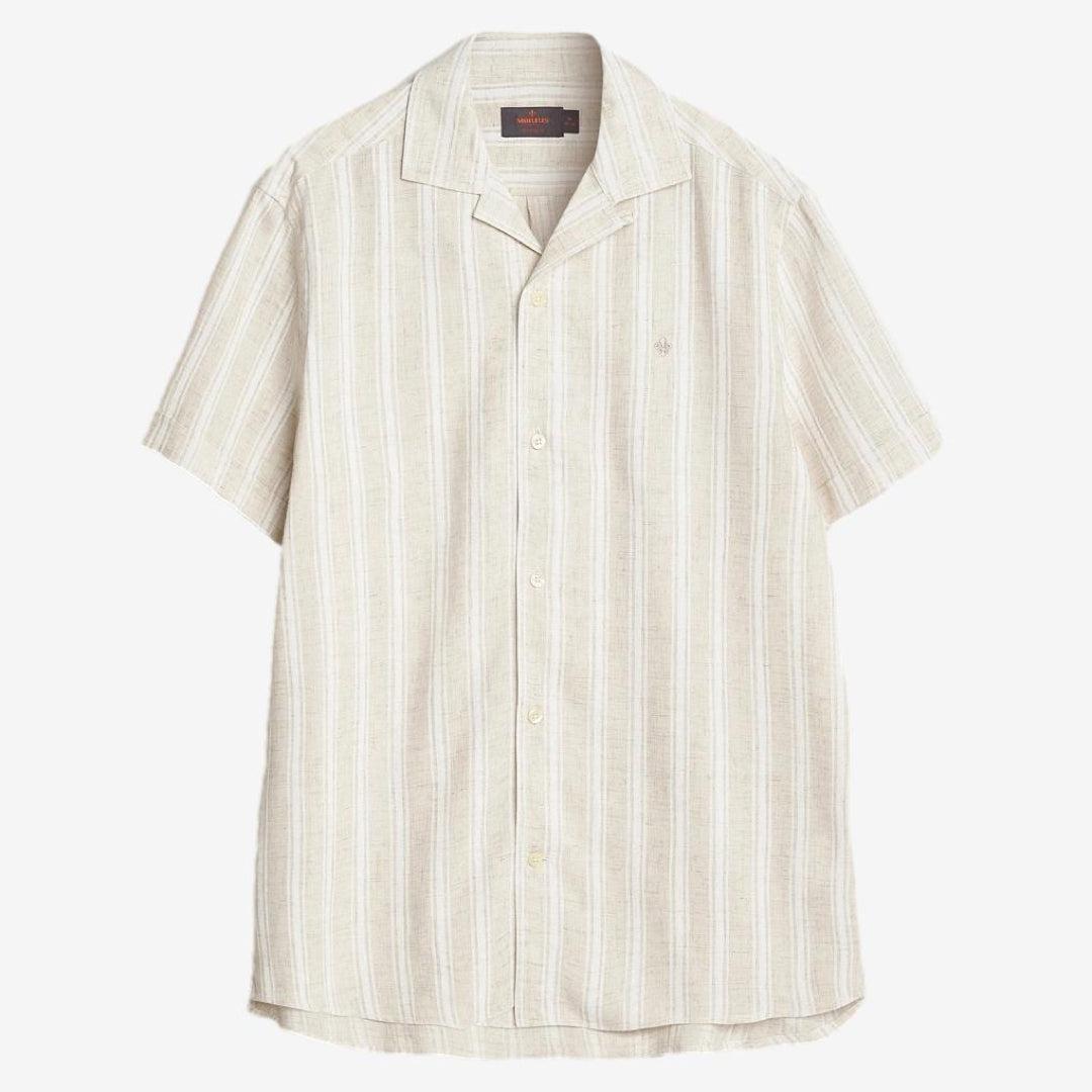 Printed Short Sleeve Shirt Offwhite-Morris Stockholm-Phrase