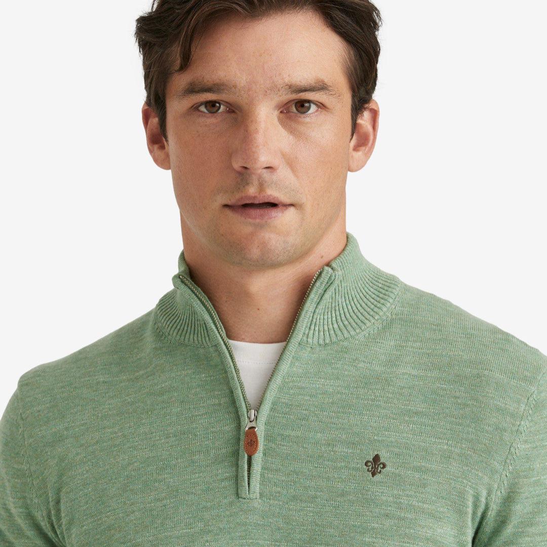 Randall Cotton HalfZip Grønn-Morris Stockholm-Phrase