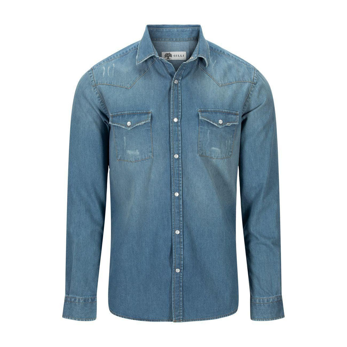Texas Shirt Blue Washed-Skjorte-The Gilli-Phrase
