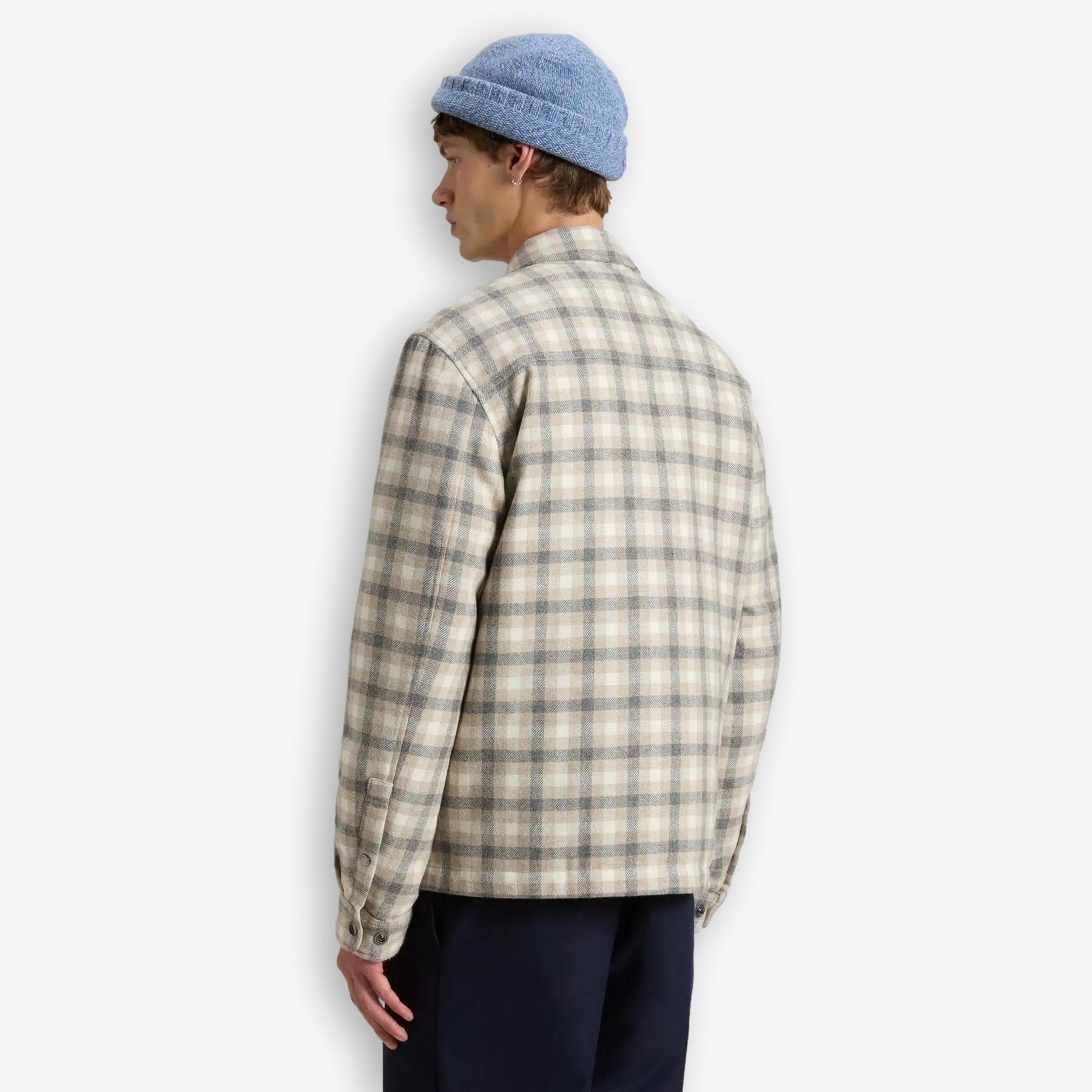 Alaskan Checked Wool Overshirt Beige-Woolrich-Phrase
