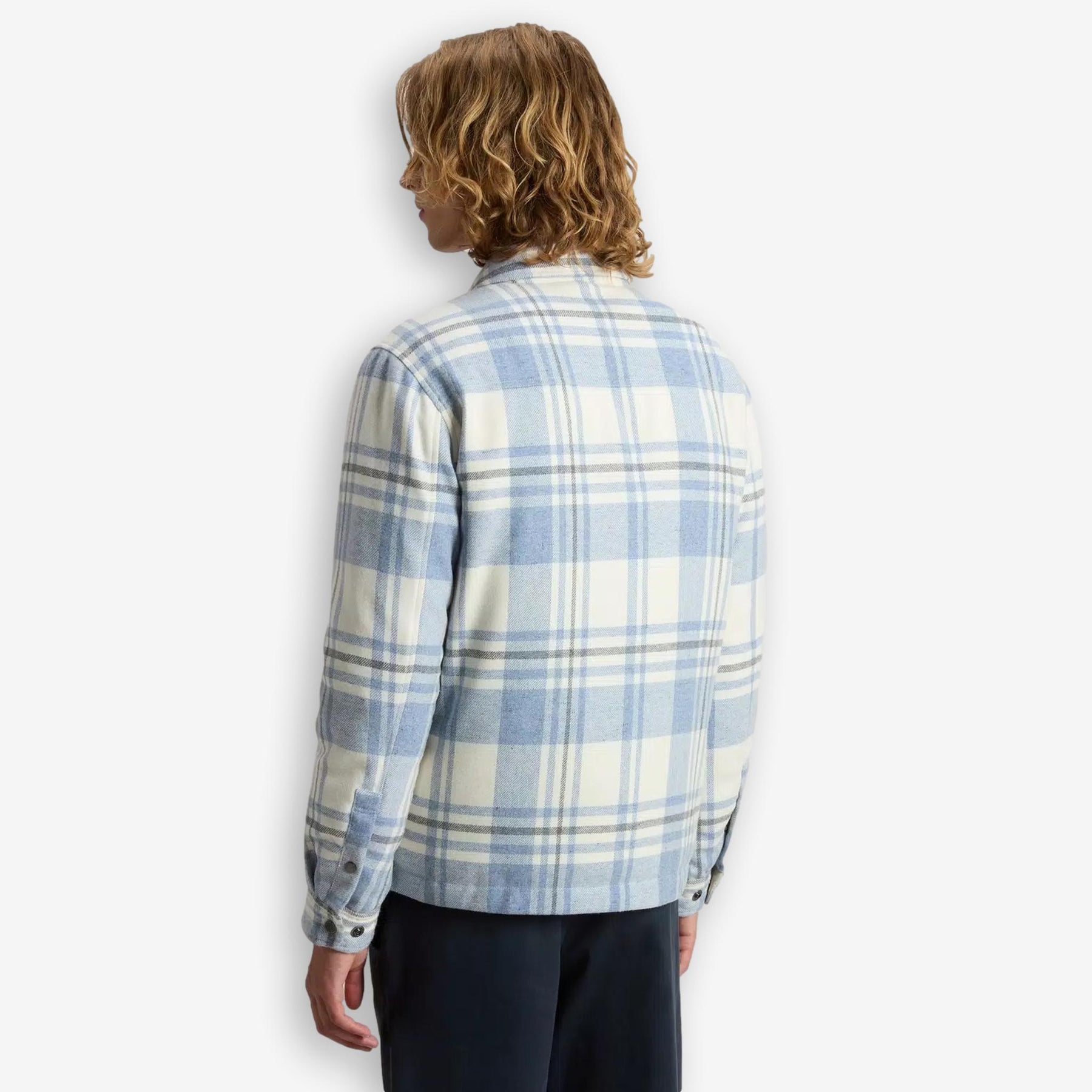 Alaskan Checked Wool Overshirt Blue-Woolrich-Phrase
