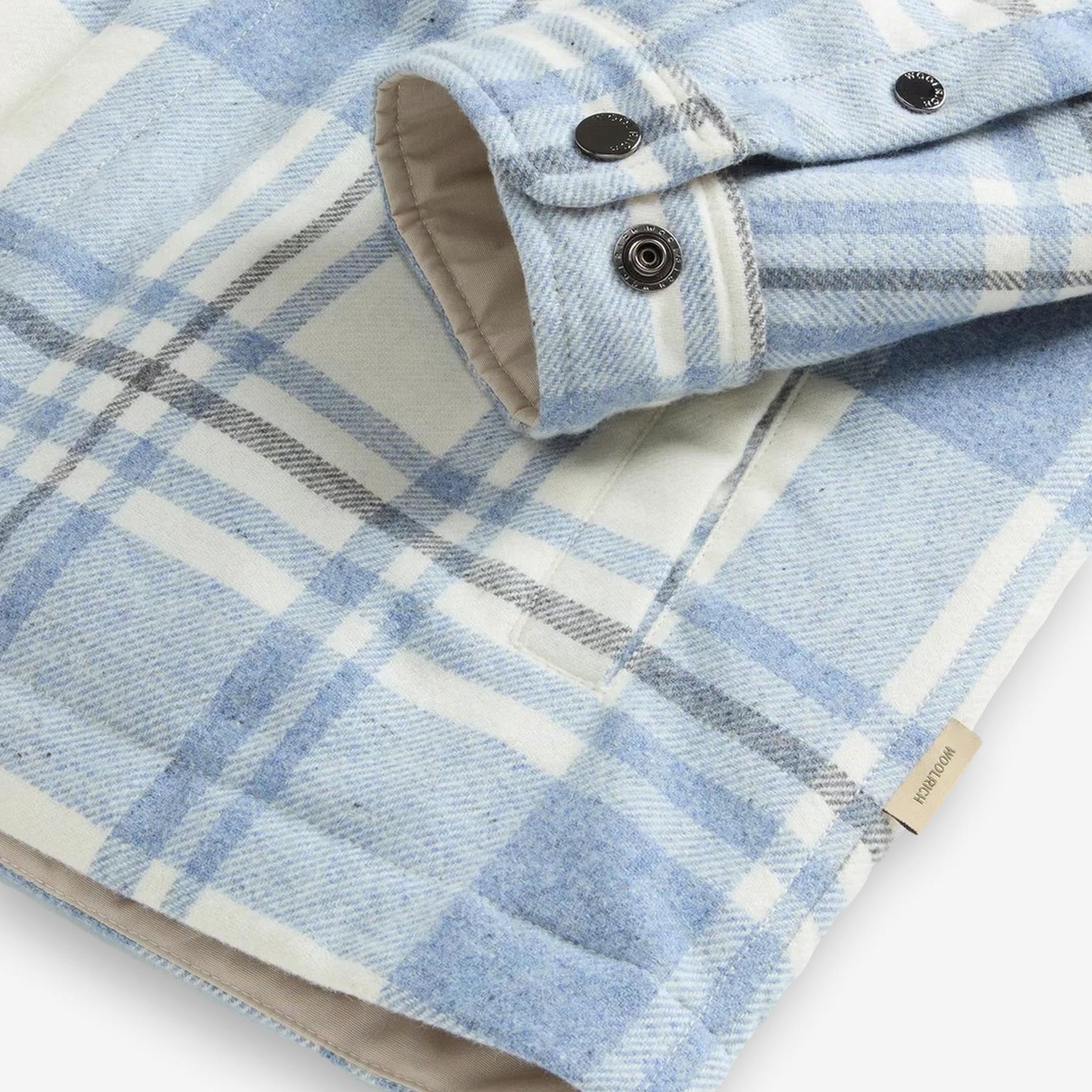Alaskan Checked Wool Overshirt Blue-Woolrich-Phrase