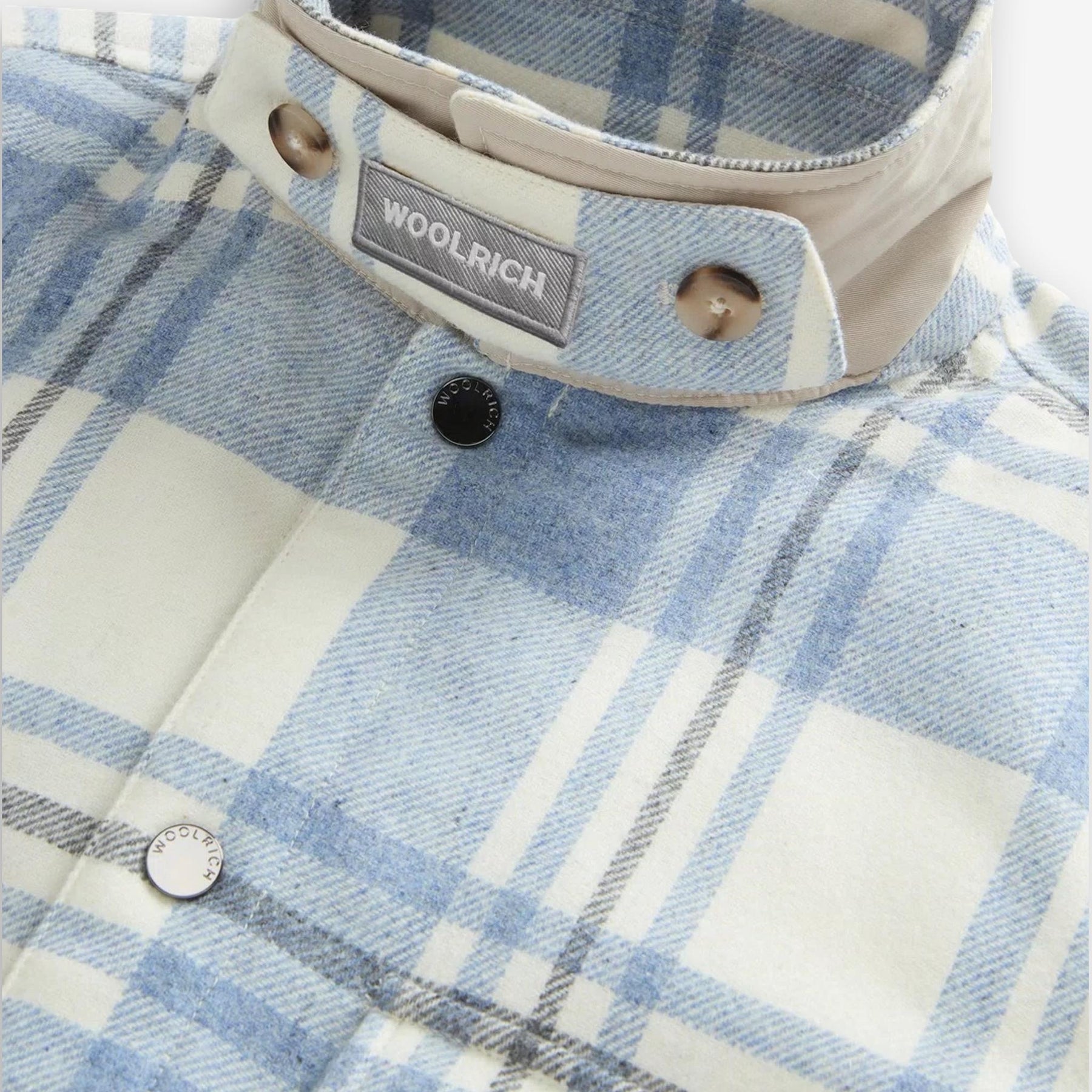 Alaskan Checked Wool Overshirt Blue-Woolrich-Phrase