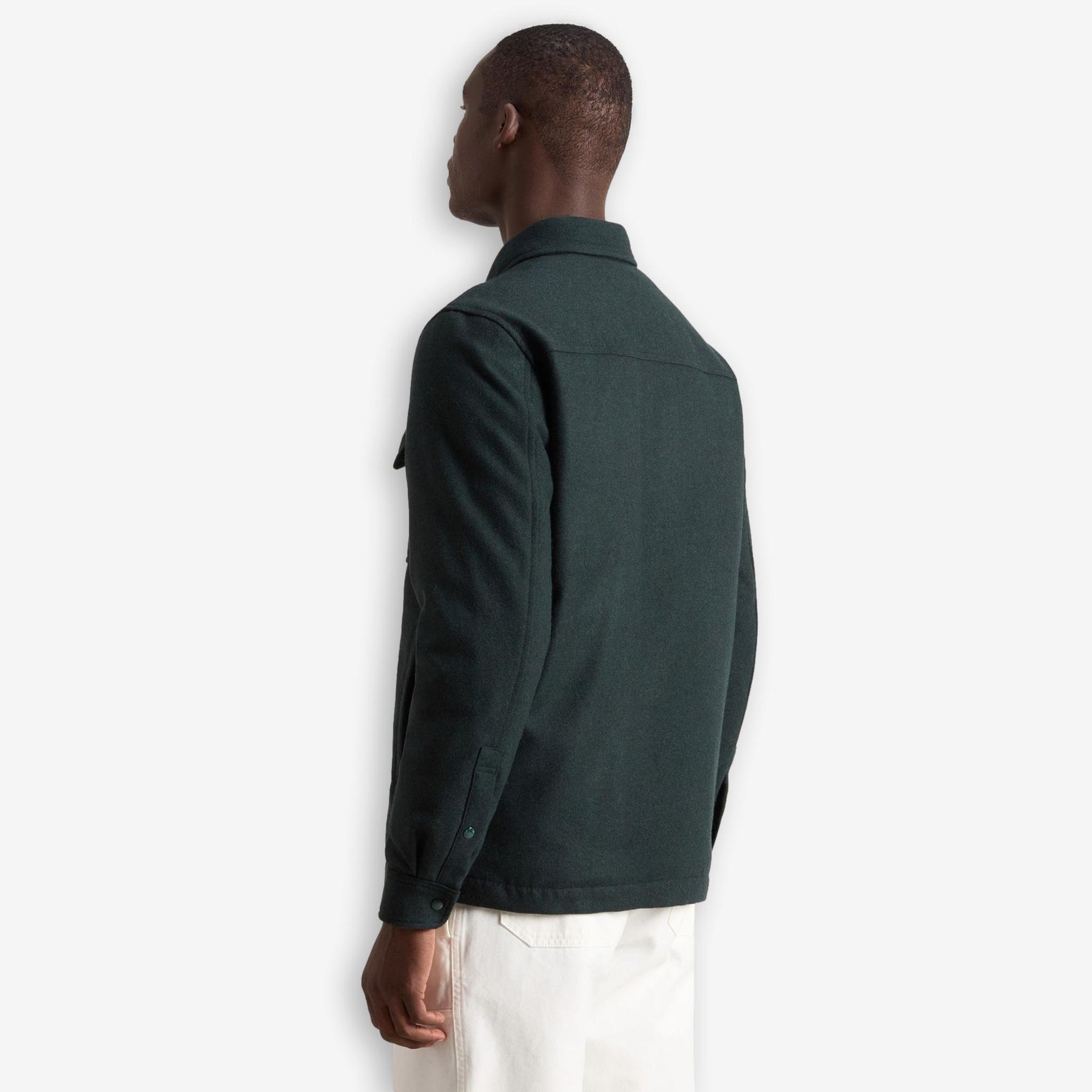 Alaskan Wool Overshirt Pine Green-Woolrich-Phrase