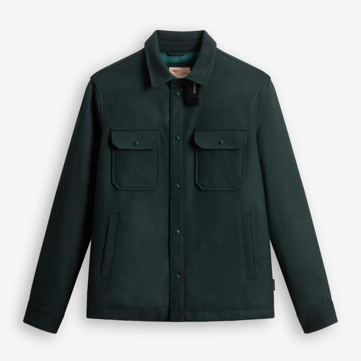 Alaskan Wool Overshirt Pine Green-Woolrich-Phrase