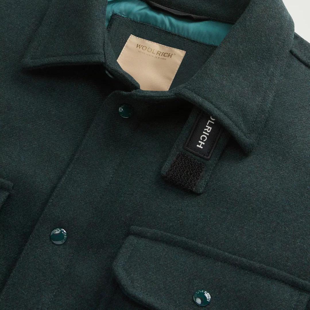Alaskan Wool Overshirt Pine Green-Woolrich-Phrase