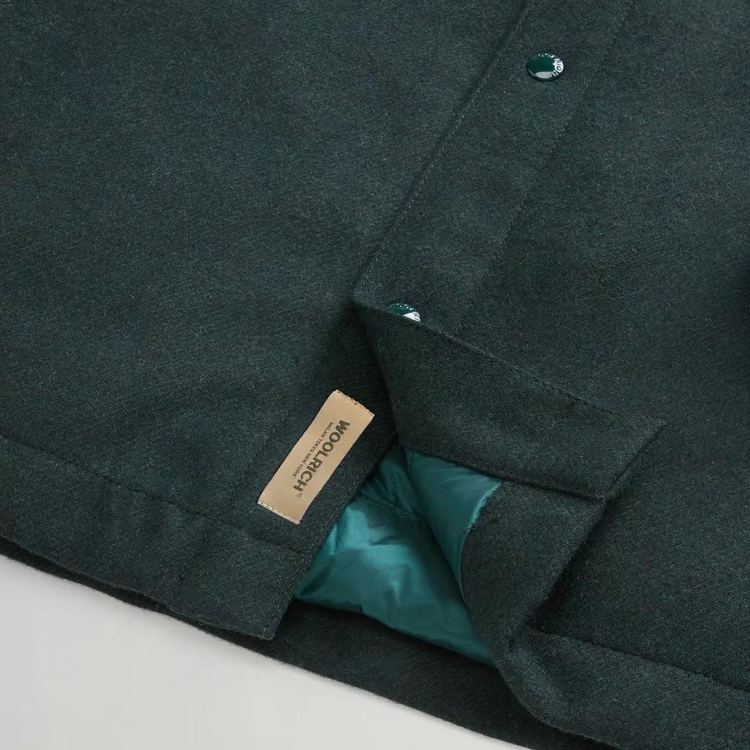 Alaskan Wool Overshirt Pine Green-Woolrich-Phrase