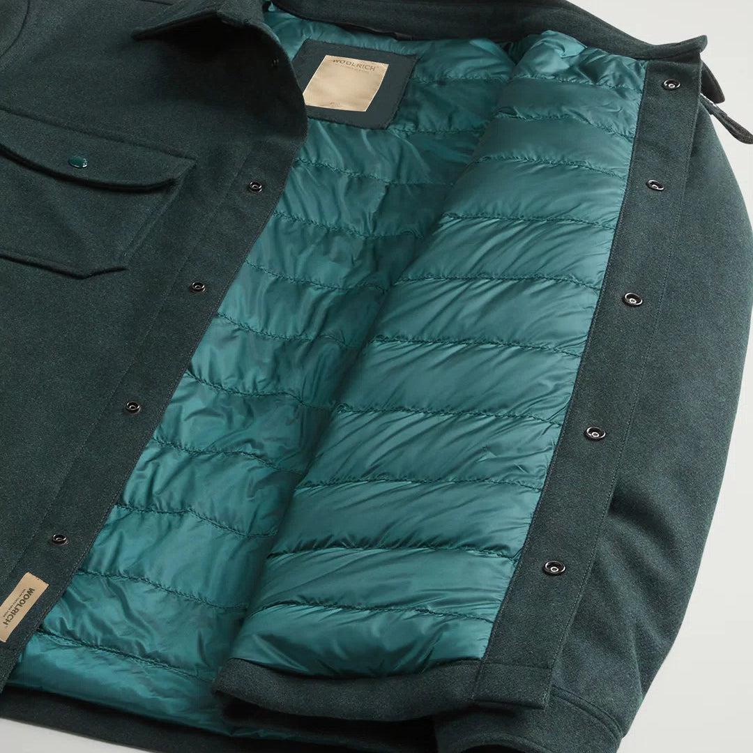 Alaskan Wool Overshirt Pine Green-Woolrich-Phrase
