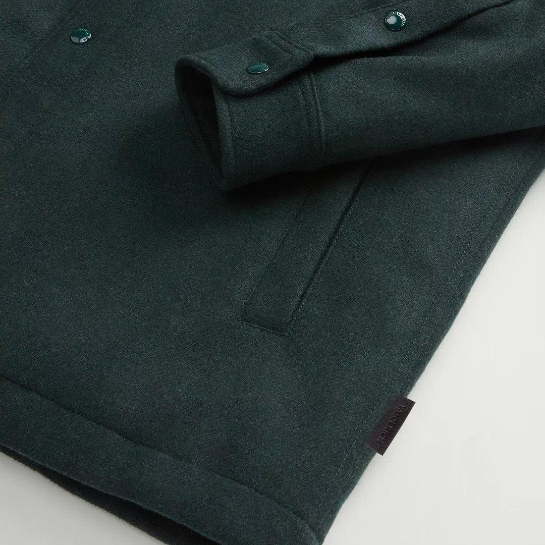 Alaskan Wool Overshirt Pine Green-Woolrich-Phrase