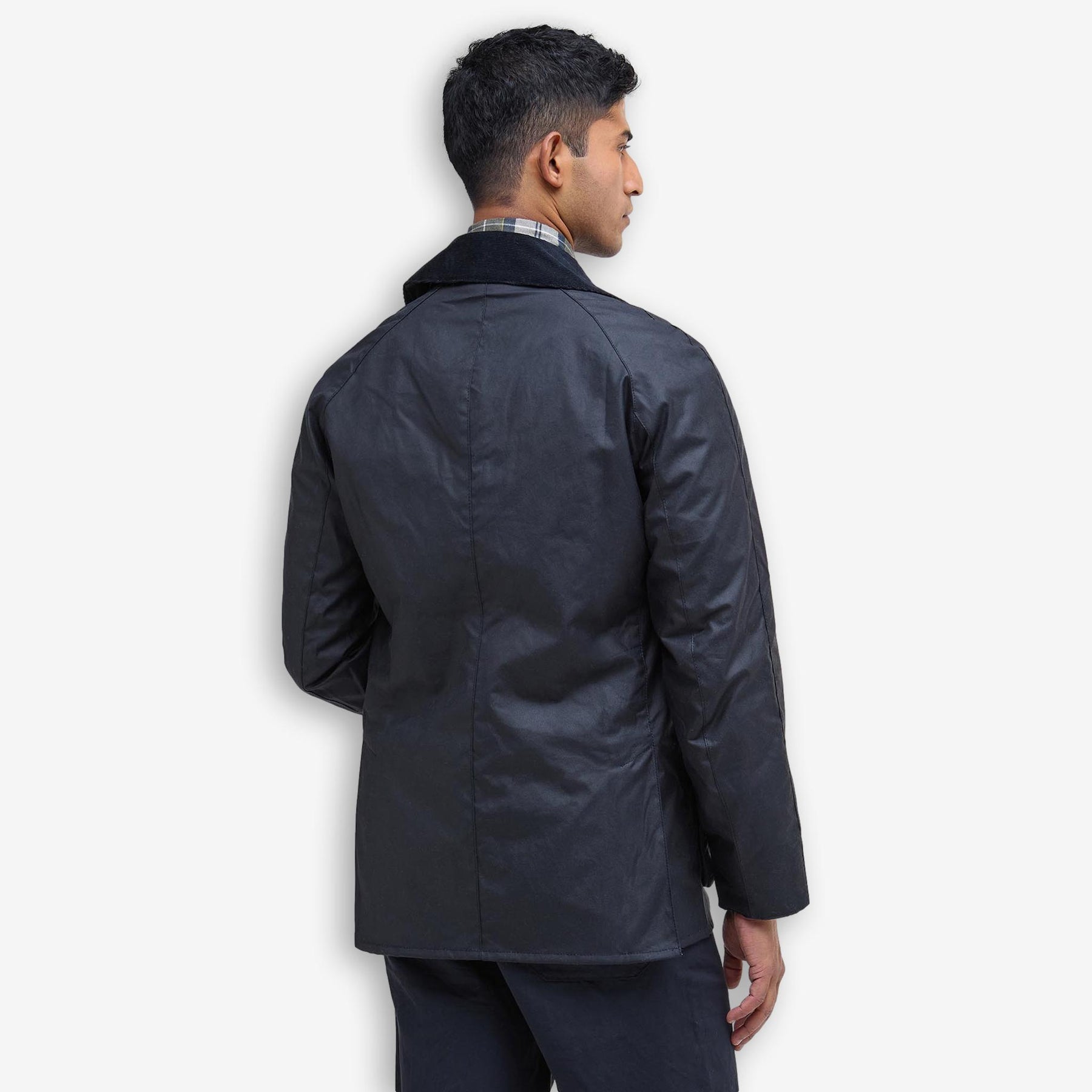 Ashby Wax Jacket Navy-Barbour-Phrase