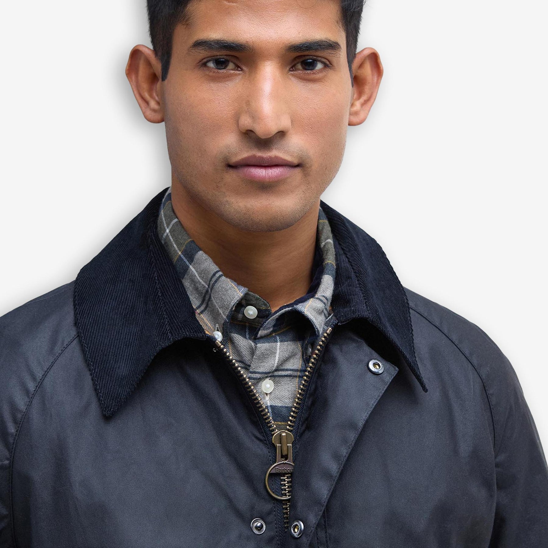 Ashby Wax Jacket Navy-Barbour-Phrase