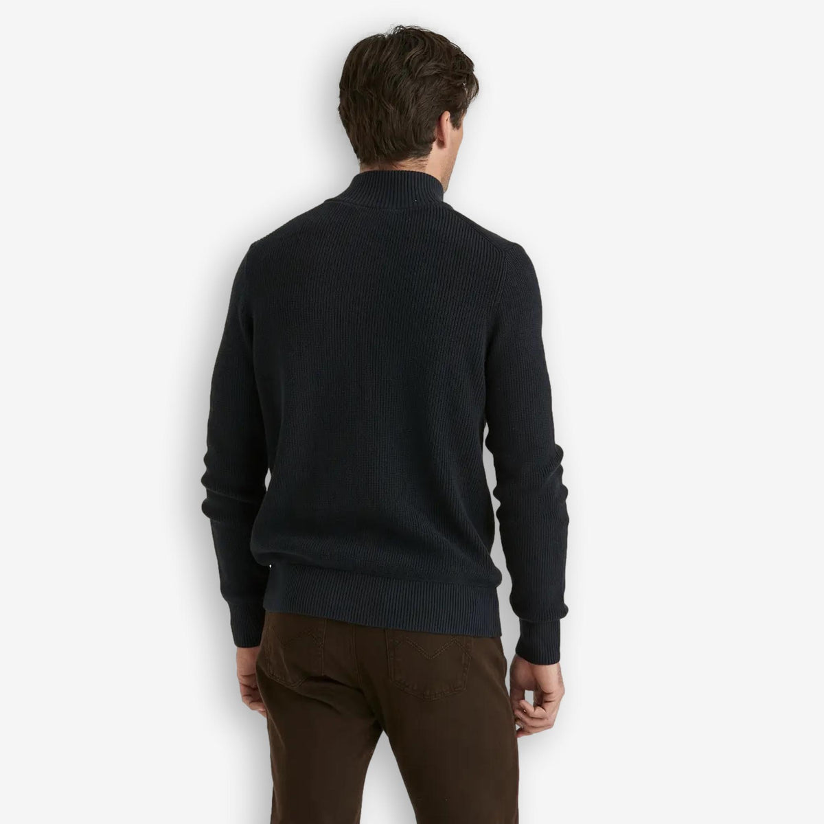 Bernard Cotton Halfzip Blue-Morris Stockholm-Phrase