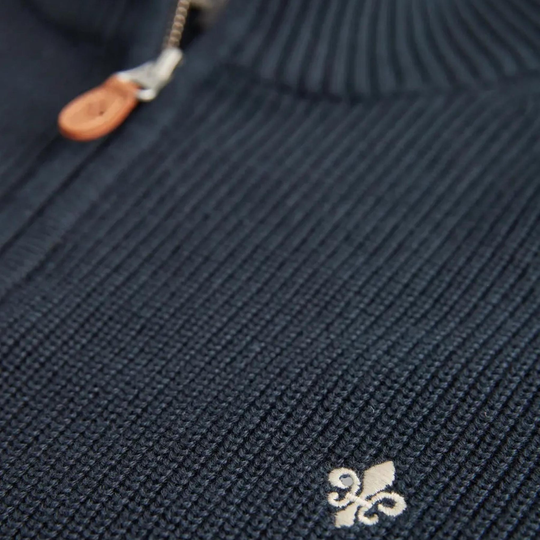 Bernard Cotton Halfzip Blue