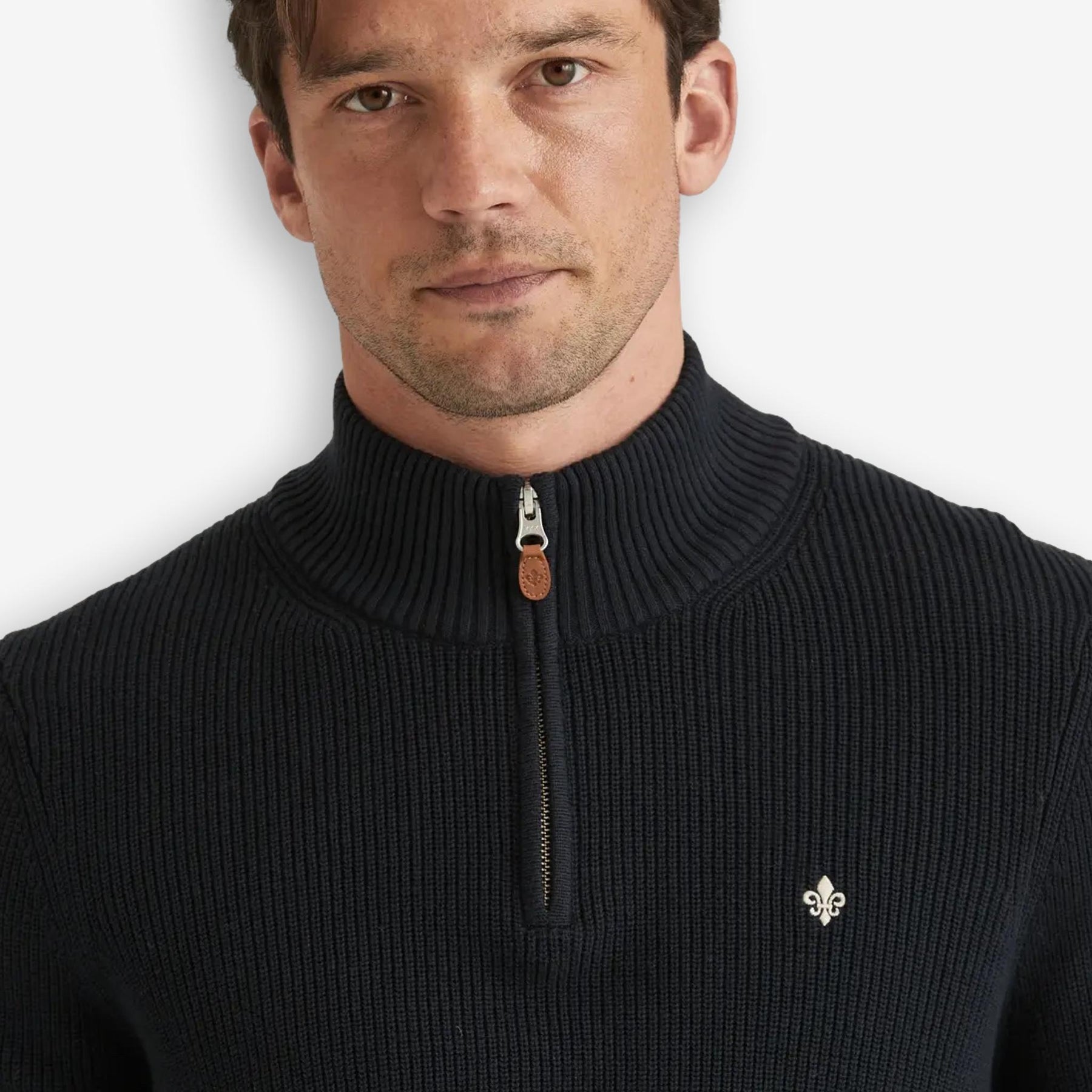Bernard Cotton Halfzip Blue