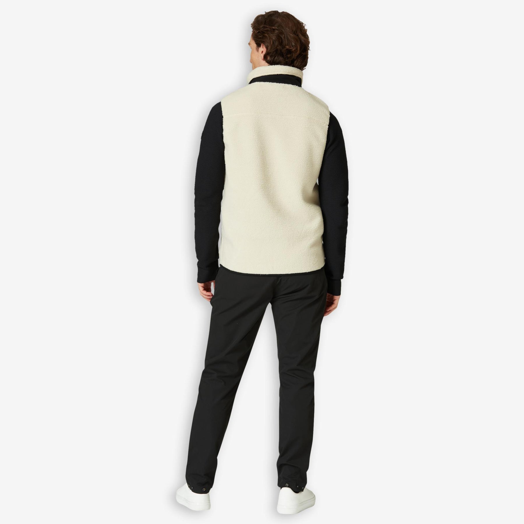 Bowman Pile Zip Vest Ivory