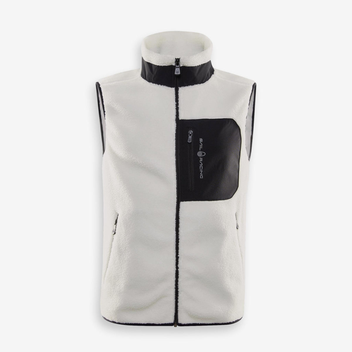 Bowman Pile Zip Vest Ivory-Sail Racing-Phrase