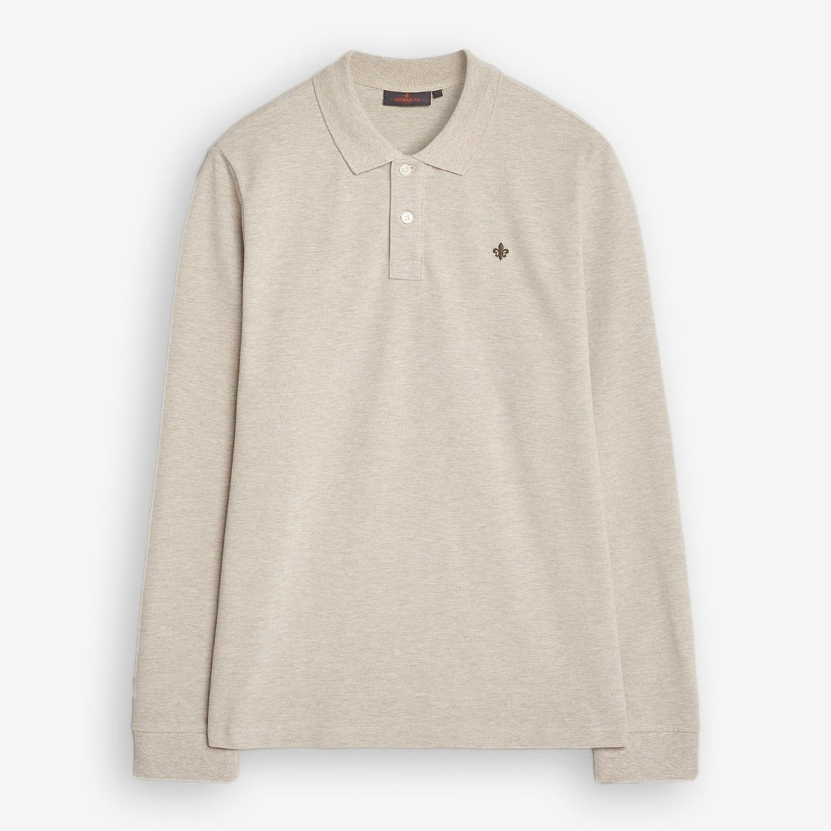 Camden Long Sleeve Polo Khaki-Morris Stockholm-Phrase