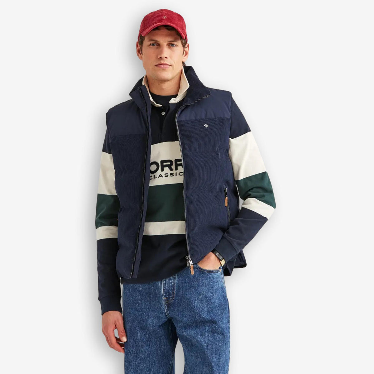 Catton Puffer Vest Navy-Morris Stockholm-Phrase