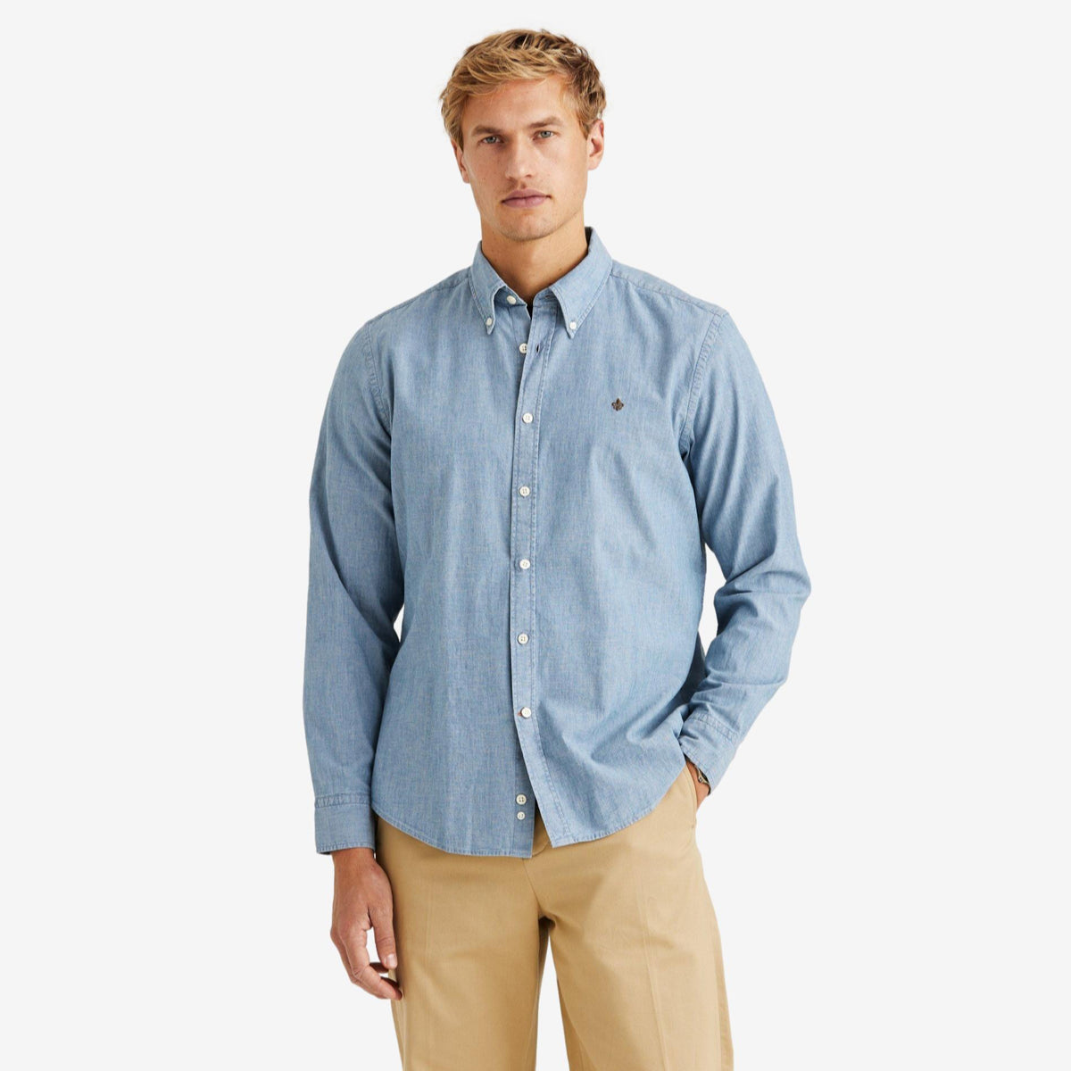 Chambray Shirt Blue-Morris Stockholm-Phrase