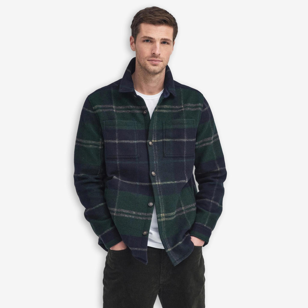 Chapter Checked Overshirt Green-Barbour-Phrase
