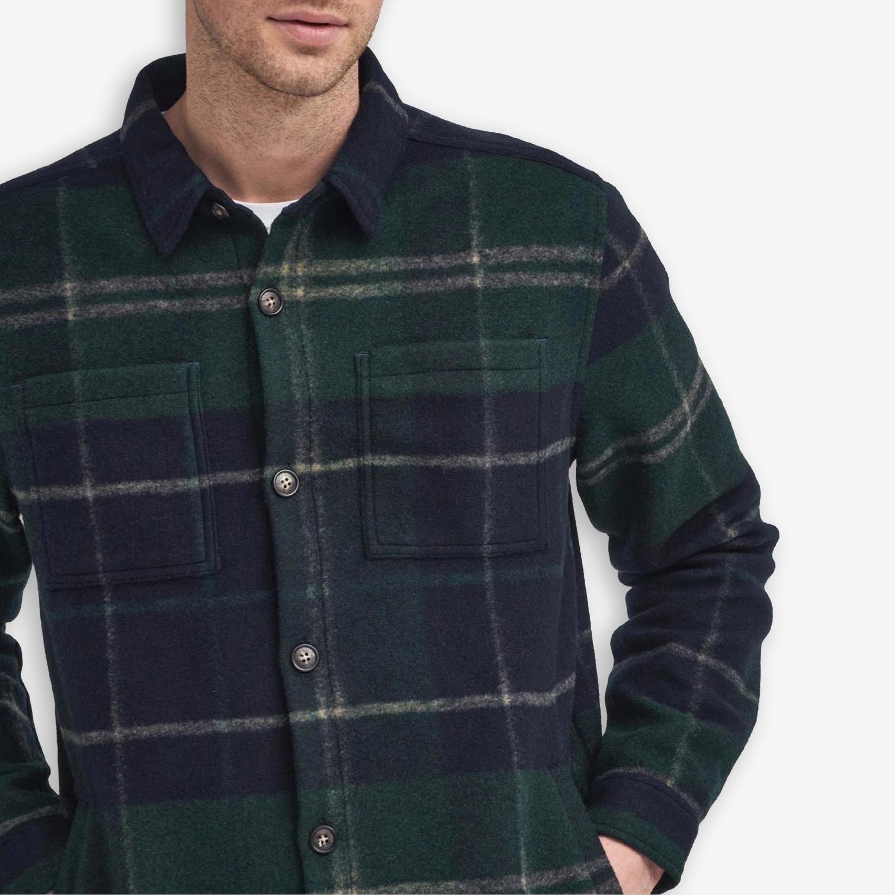 Chapter Checked Overshirt Green-Barbour-Phrase