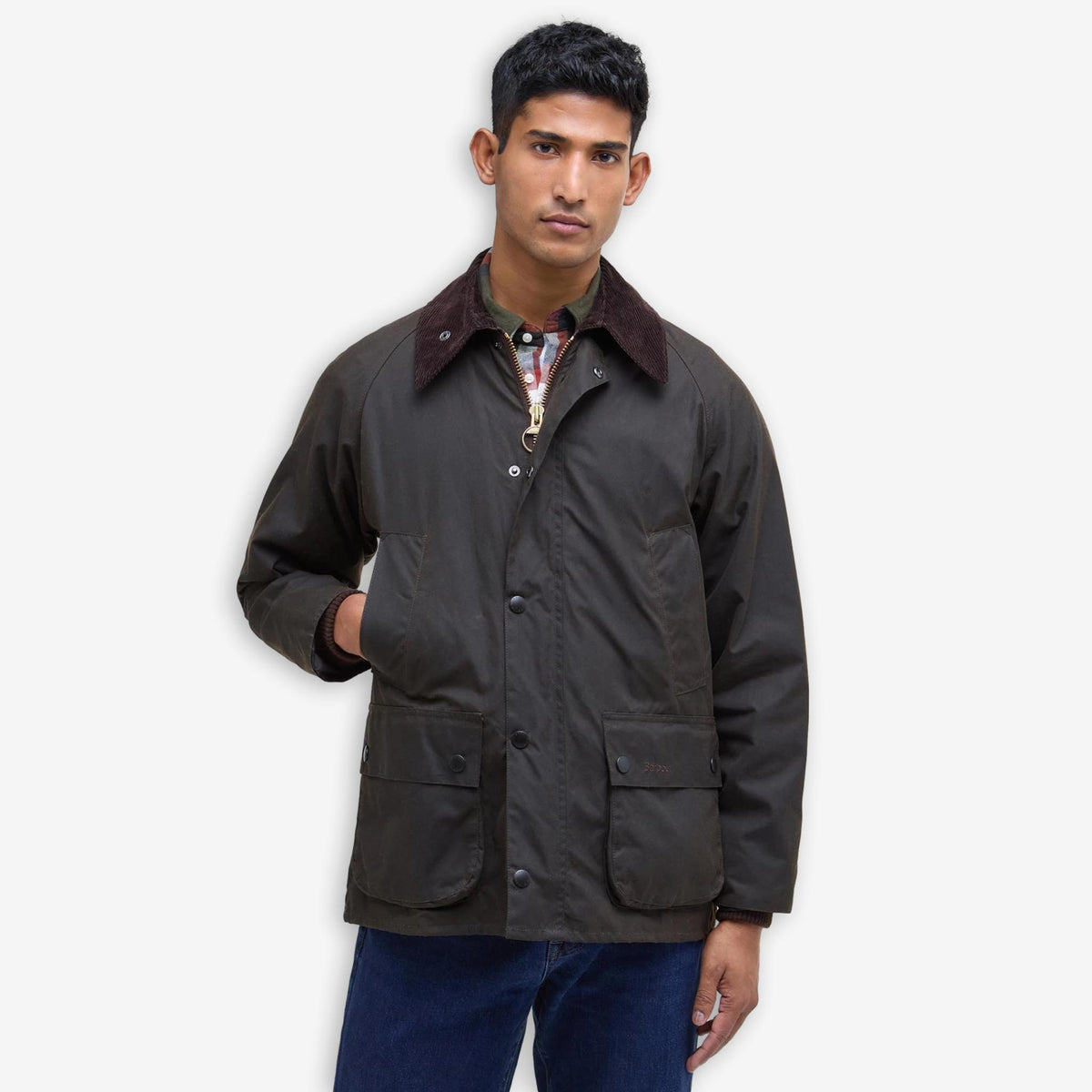 Classic Bedale Wax Jacket Olive-Barbour-Phrase