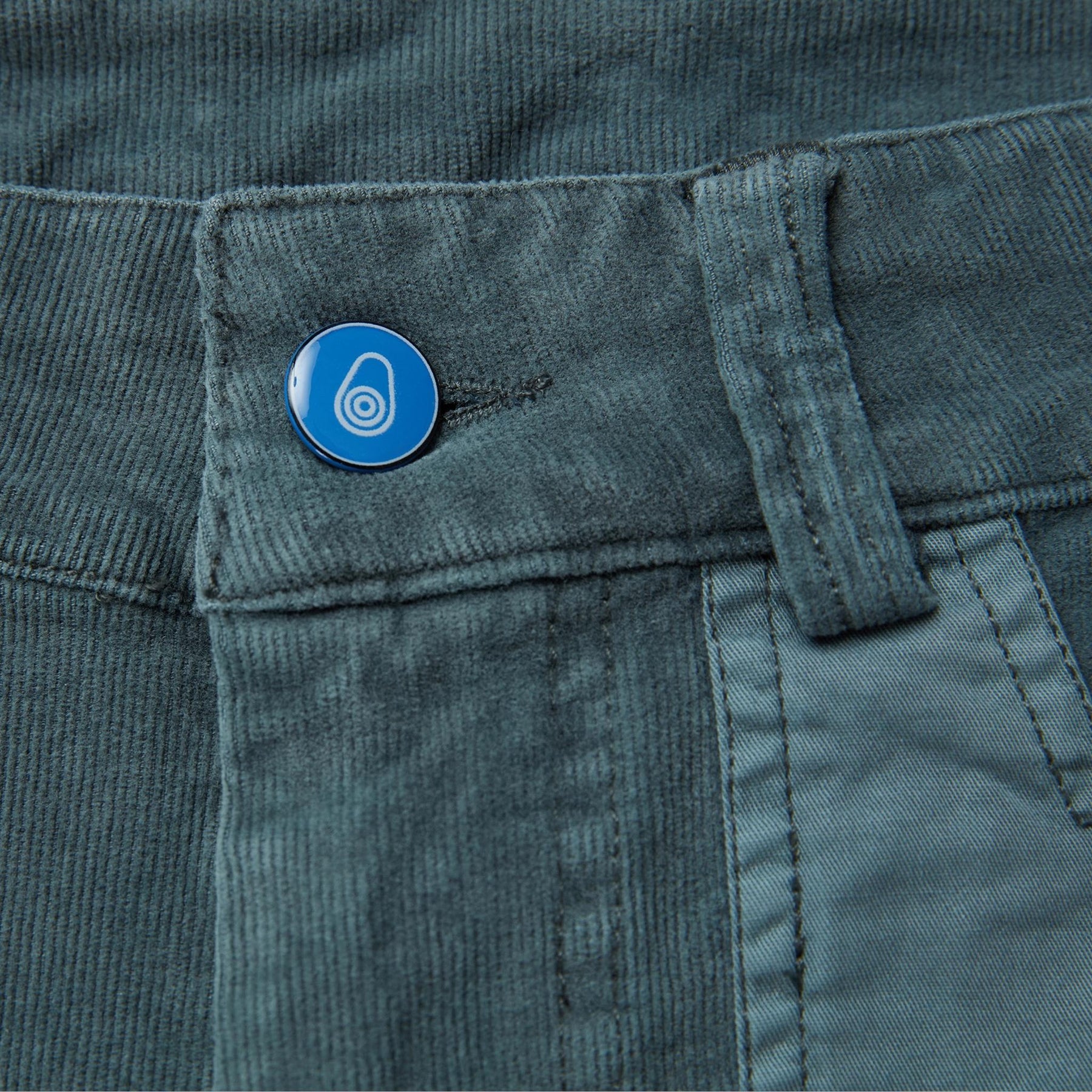 Corduroy Blocked Shorts Blue
