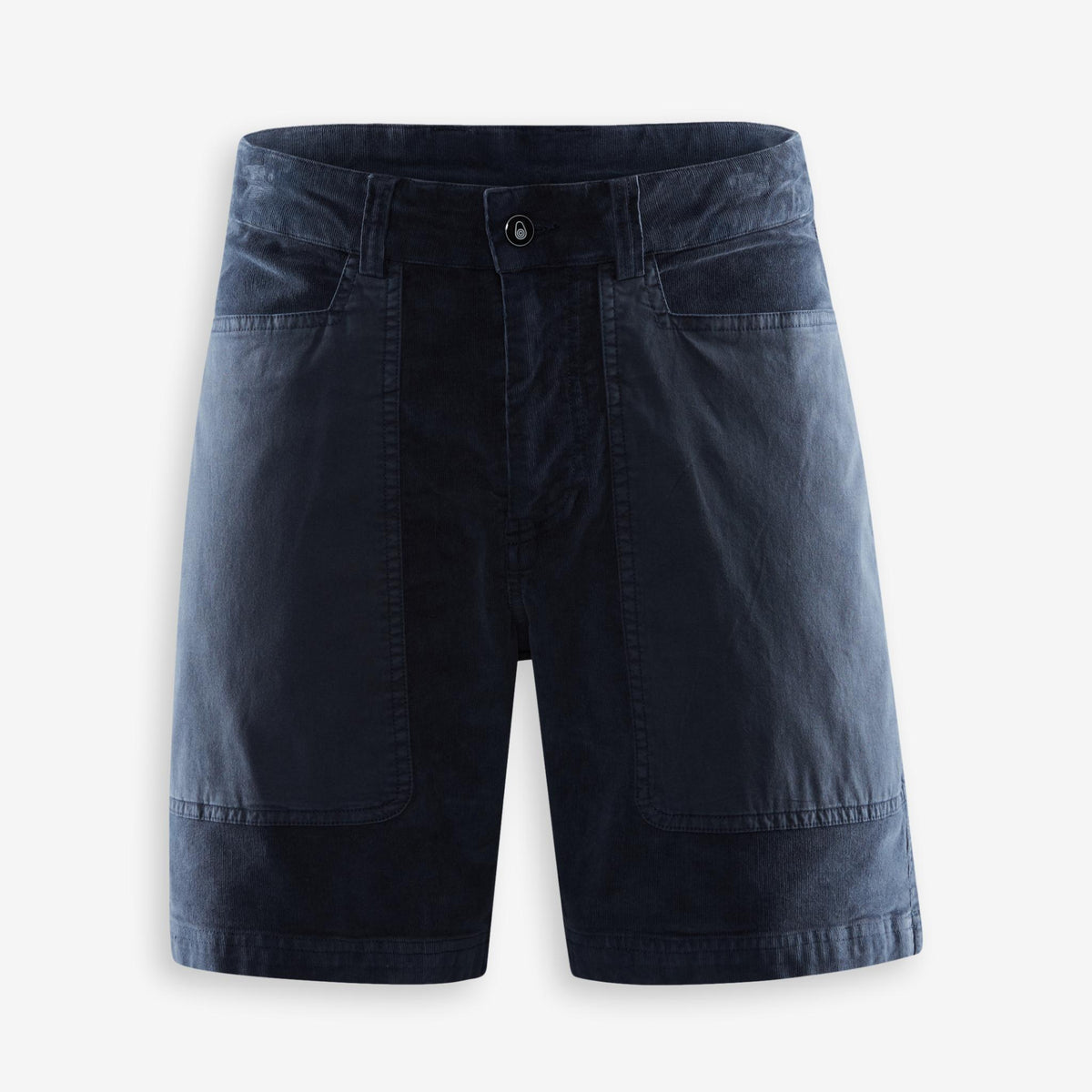 Corduroy Blocked Shorts Dark Blue